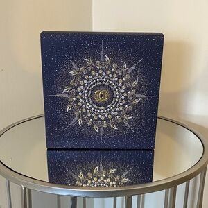 CHANEL Navy Box with Gold Accents